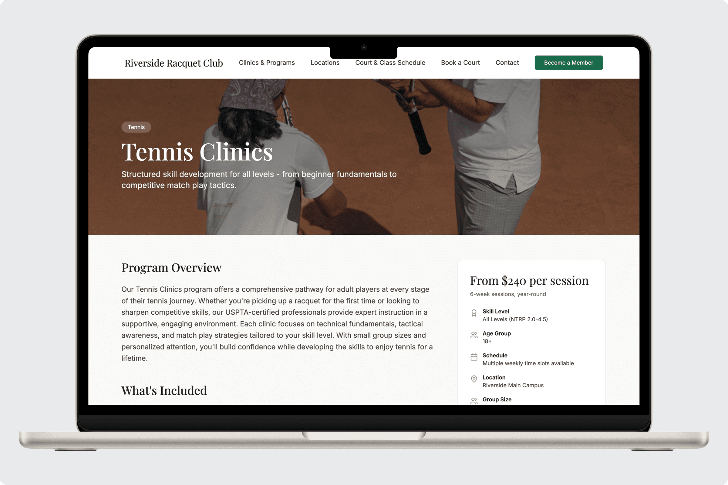 Riverside Racquet Club Theme gallery image 3